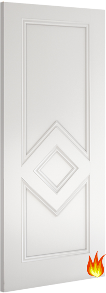 Ascot White Primed Internal Fire Door (18mm lippings) FD30